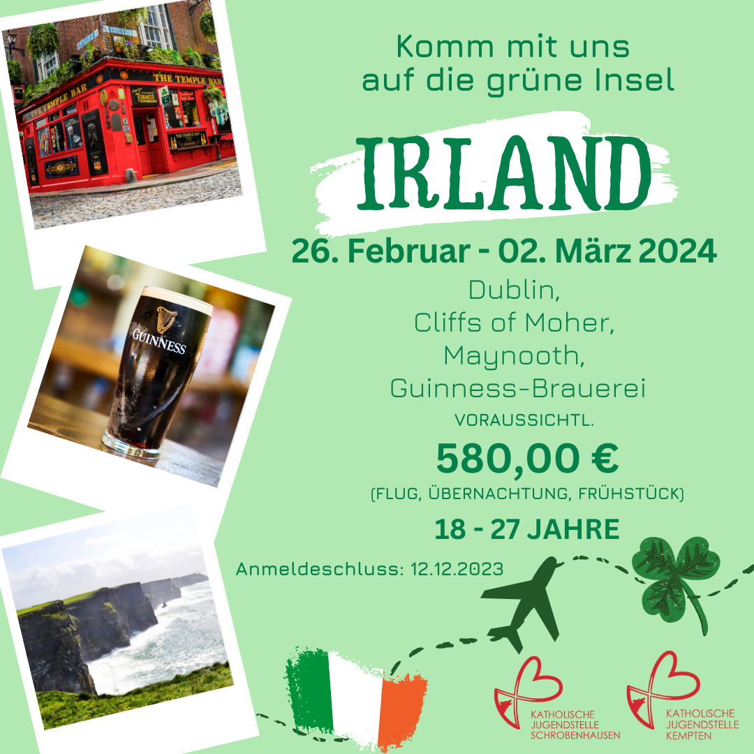 Fahrt nach Irland (Montag, 26. Februar 2024)